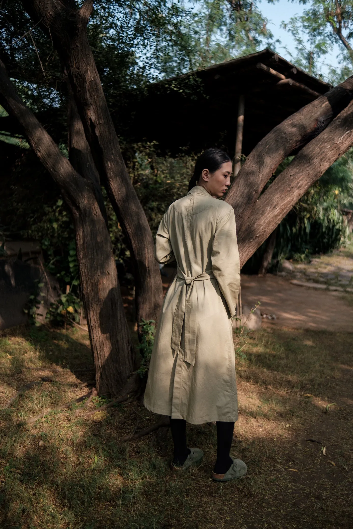 The Terra Tribe Khaki Copenhagen Trench Coat