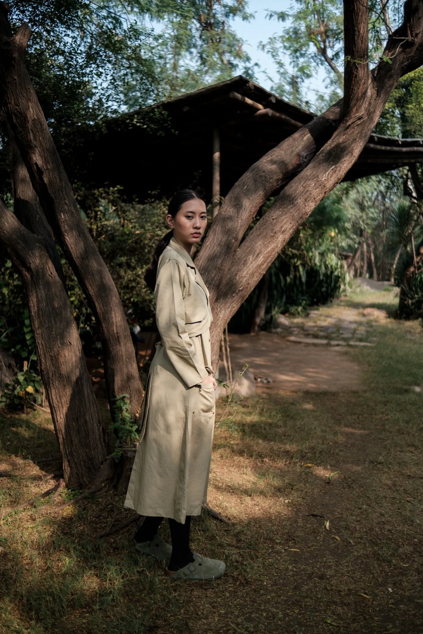 The Terra Tribe Khaki Copenhagen Trench Coat