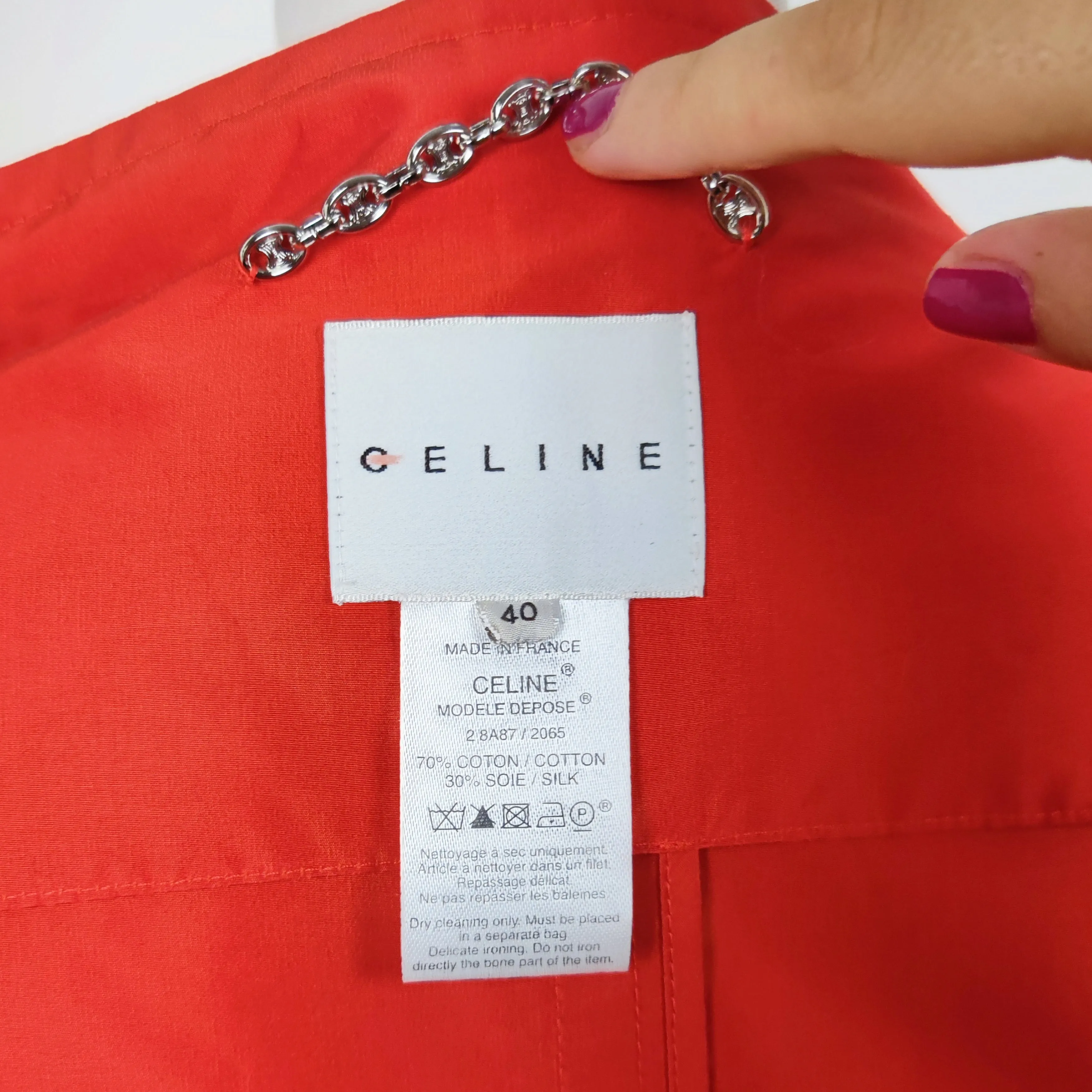 trench Celine rosso