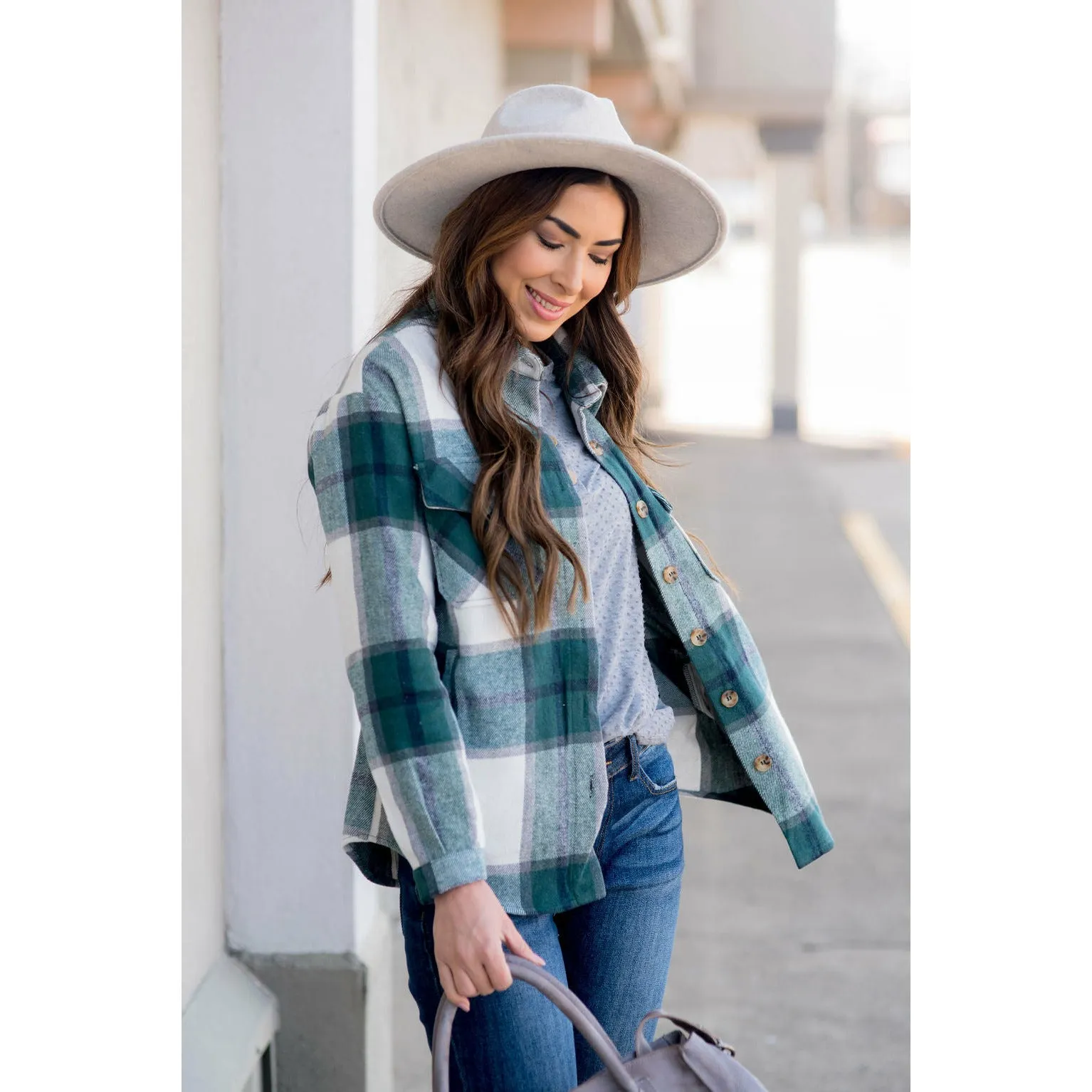 Two Pocket Large Plaid Shacket