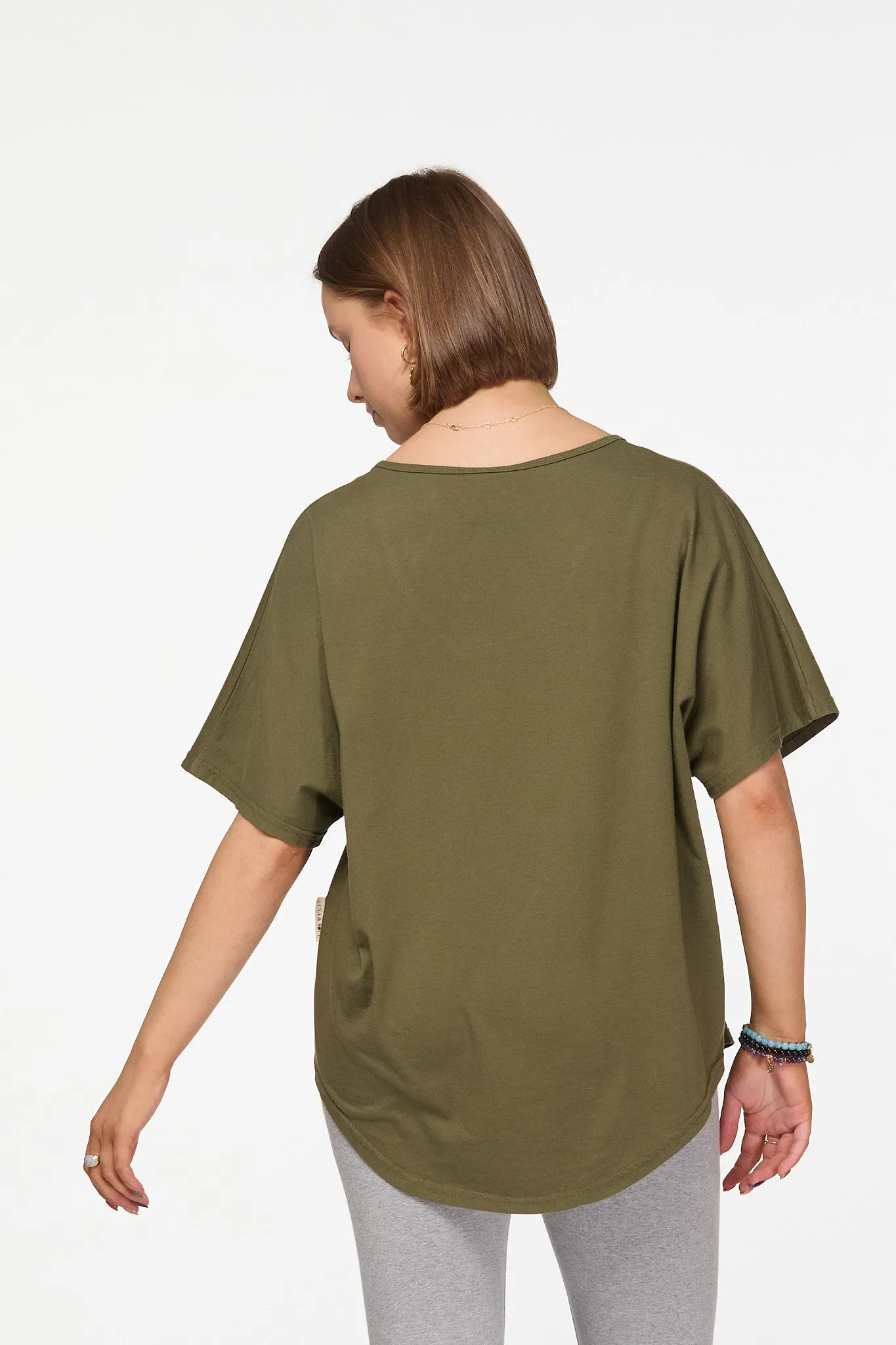 V-Neck T-Shirt | Khaki