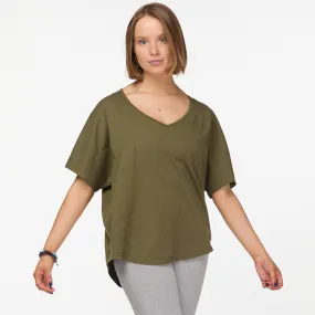 V-Neck T-Shirt | Khaki