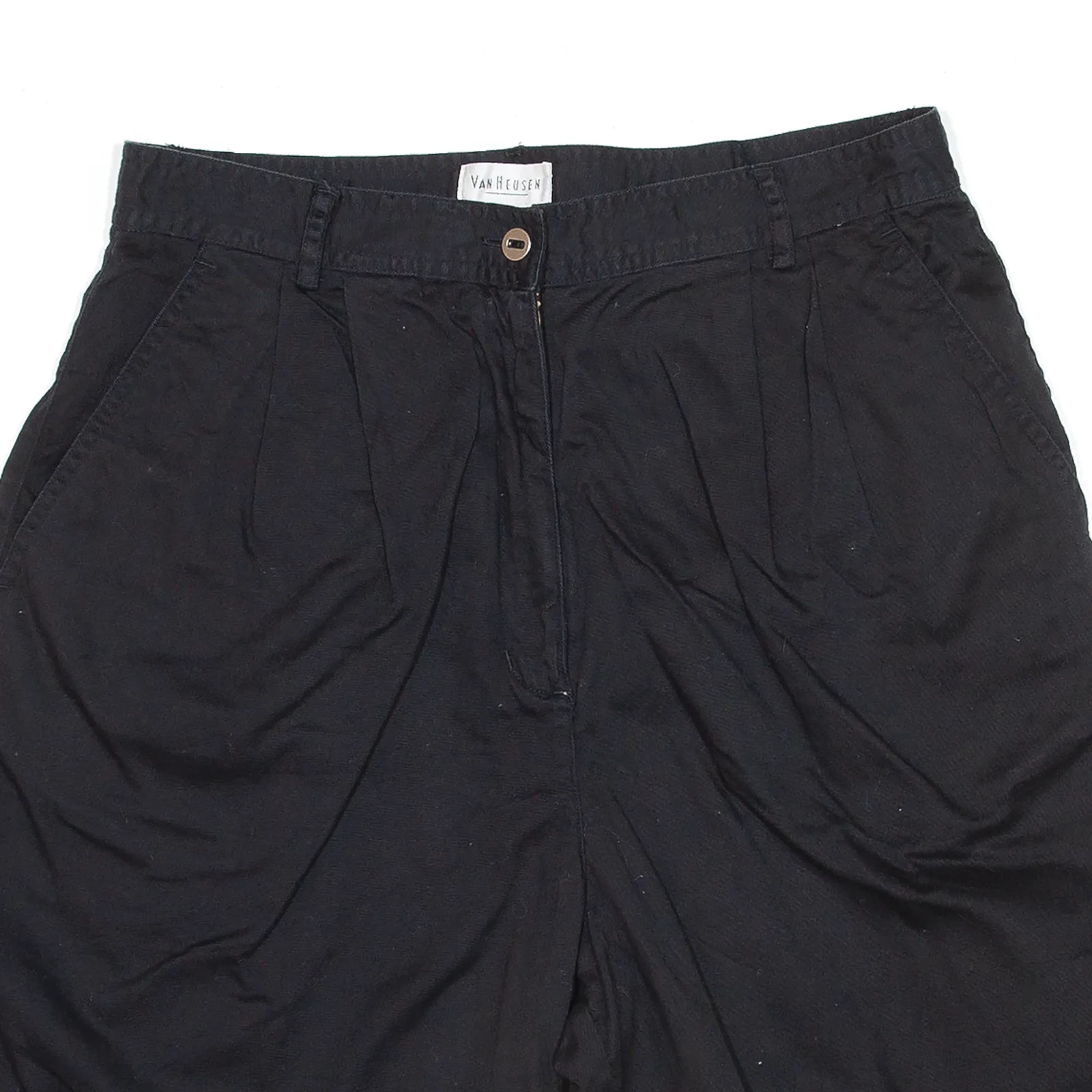 VAN HEUSEN Culottes Black 90s Regular Chino Shorts Womens S W30