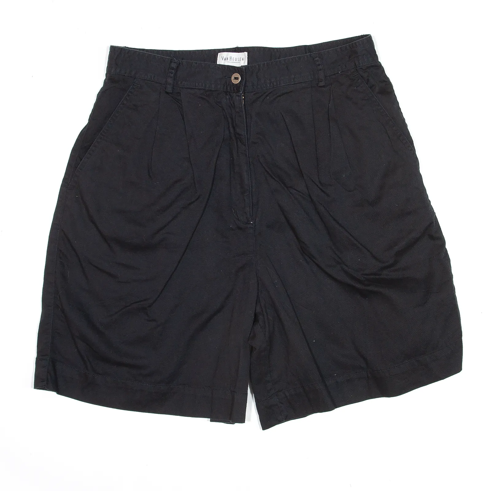 VAN HEUSEN Culottes Black 90s Regular Chino Shorts Womens S W30