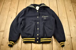 Vintage 1990 Greenville Embroidered Wool Varsity Jacket