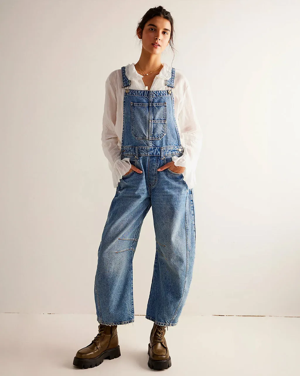 We The Free Good Luck Barrel Overalls - Ultra Light Beam