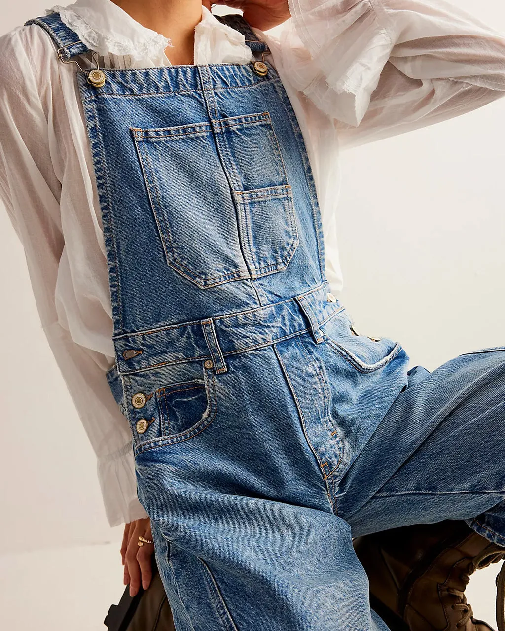 We The Free Good Luck Barrel Overalls - Ultra Light Beam