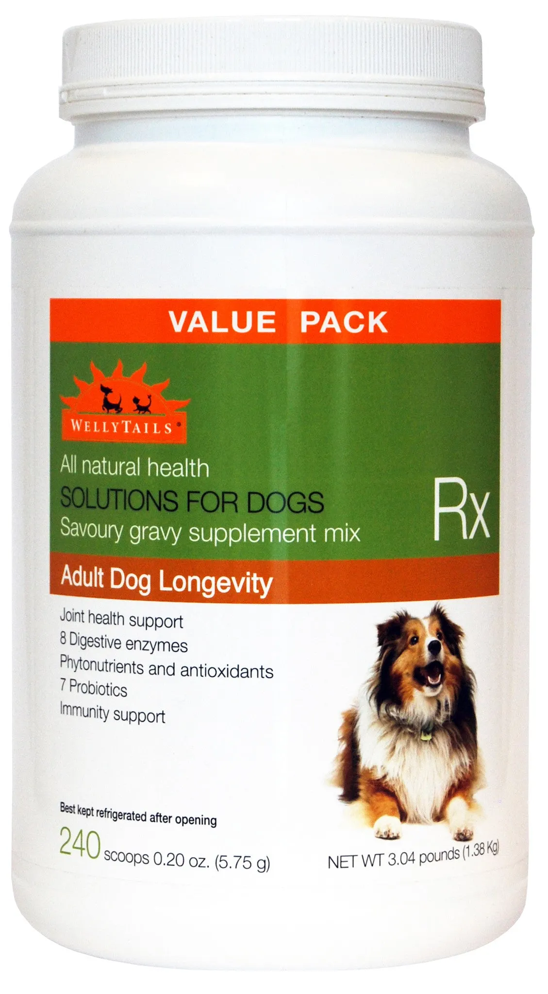 WellyTails Adult Dog Supplement for Longevity, Joint Health, Immunity and Digestion Support