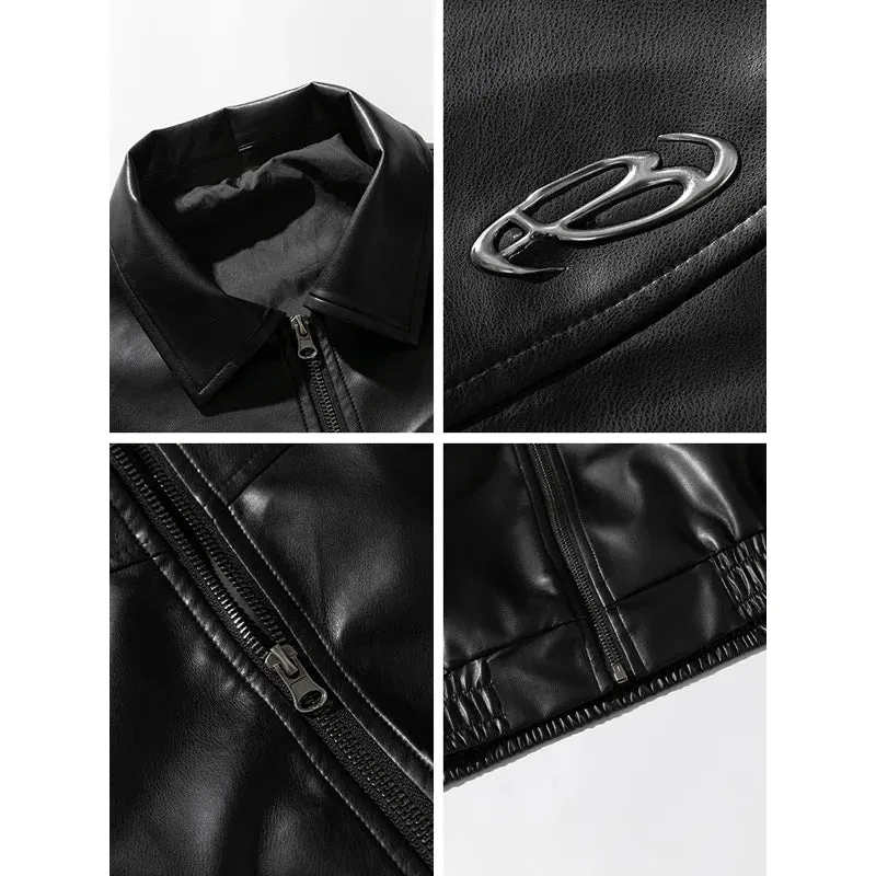 Wiaofellas  -  Brand Spring New Biker Jacket Men Turn Down Collar Vintage Couples Jacket American Fashion Party Punk Faux Leather