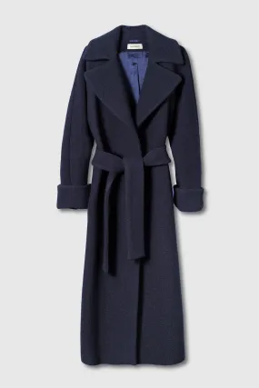 WMN Wool Coat Long Blue