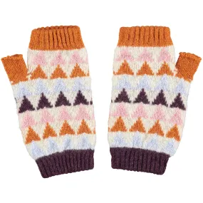 Women's Rust Triangle Lambswool Wrist Warmers