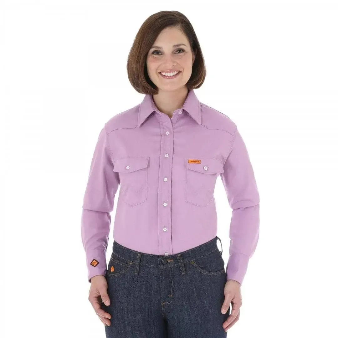 WRANGLER - FR - Lightweight, 6.5oz - Women's Purple Work Shirt